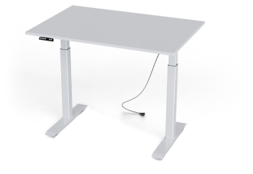 Elektricky výškově nastavitelný psací stůl MILLA120, bílá, 1.200 mm x 800 mm 