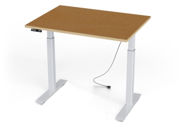 Elektricky výškově nastavitelný pracovní stůl, deska z multiplexu, 1.100 mm x 800 mm, nosnost 80 kg 