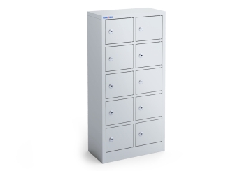 Skříňky WSFS10 s 10 s přihrádkami, grey, Ocelový plech, TOPREGAL 