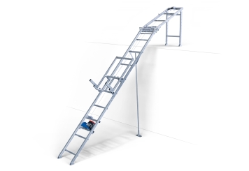 Střešní výtah DDA200/12, max. nosnost 200 kg, délka kolejnice 12 m, SolidHub 