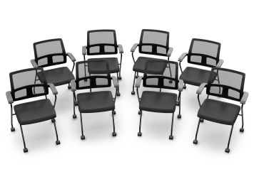 8 x konferenční židle EMMA s kolečky – skládací, úsporné, TOPREGAL 