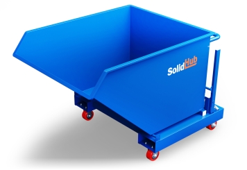Výklopný kontejner MK600 s kolečky, 1.000 mm x 1.450 mm x 970 mm, objem 600 l, SolidHub 