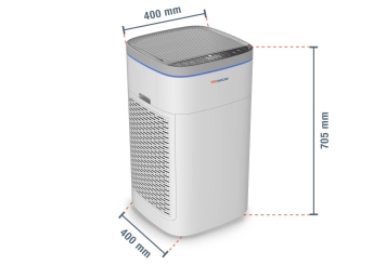 Air purifier LR800 with HEPA filter for up to 96m² 400 mm x 400 mm x 705 mm, TecMaschin 